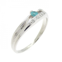 Nhẫn Paraiba Tourmaline PT900 0.07CT - Hàng hiệu Chính hãng