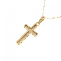 K18YG Dây chuyền kim cương hình chữ thập 0.09CT - Hàng hiệu Chính hãng 858444