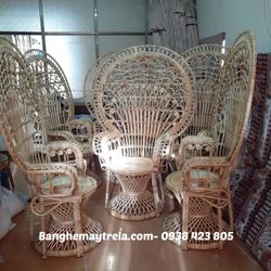 Ghế con công mây tre 445251