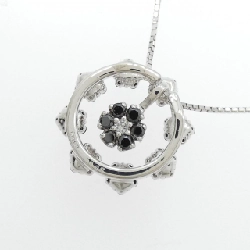 K18WG 2WAY Hoa Đá Quý Kim Cương Dây Chuyền 0.65CT - Hàng hiệu Chính hãng 859189