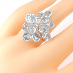 K18WG Nhẫn Đá Màu - Hàng hiệu Chính hãng 852193