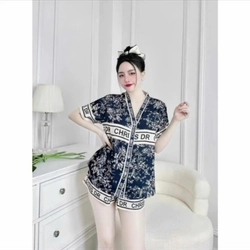 Bộ đồ ngủ cộc đùi chất cát hàn 538002