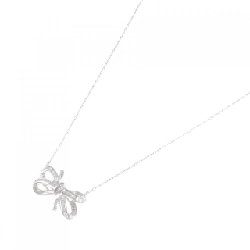 K18WG Dây chuyền kim cương hình ruy băng 0.35CT - Hàng hiệu Authentic 862386