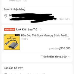 Đầu đọc thẻ nhớ Memory stick pro duo dành cho type-C 452290