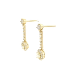 K18YG Bông tai kim cương 0.60CT - Hàng hiệu Chính hãng 870446