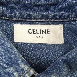 Áo sơ mi cropped denim wash đại dương liên minh CELINE 628462