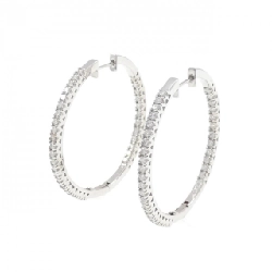 K18WG Bông tai kim cương 1.00CT - Hàng hiệu Chính hãng 867266