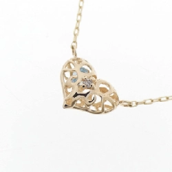 K10YG Heart Blue Topaz Necklace - Hàng hiệu Authentic 857610