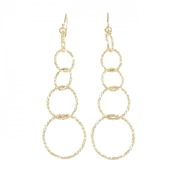 K18YG Bông tai - Hàng hiệu Chính hãng