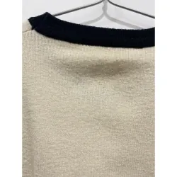 MỚI 95%***ÁO LEN TRẮNG DÀI TAY *LEN TĂM DÀY DẶN ẤM* FREESIZE *TẶNG QUÀ 0Đ 591579