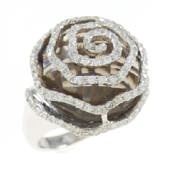 Nhẫn đá thạch anh khói K18WG 10.60CT