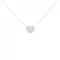 750WG/K18WG Pave Heart Diamond Necklace - Hàng hiệu Authentic