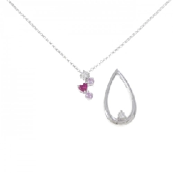 K18WG 2WAY Đá màu Dây chuyền - Hàng hiệu Chính hãng 859124