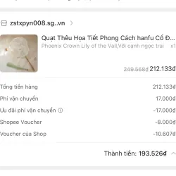 Quạt cổ trang dùng làm phụ kiện chụp ảnh áo dài, hán phục, cưới hỏi 795734