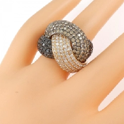 Nhẫn kim cương K18PG/K18BG 4.55CT 666555