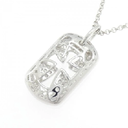 K18WG Dây chuyền kim cương chéo 1.12CT - Hàng hiệu Authentic 860076