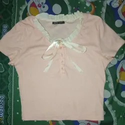 ÁO KIỂU CROPTOP MÀU HỒNG