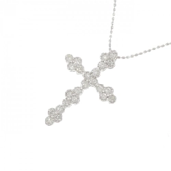 K18WG Dây chuyền kim cương chéo 0.52CT - Hàng hiệu Chính hãng 859885