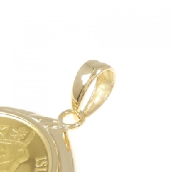 K18YG(枠) Đồng xu Mặt dây chuyền - Hàng hiệu Chính hãng 863918