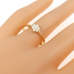 【Remake】Nhẫn kim cương K18YG hình hoa 0.15CT 673226