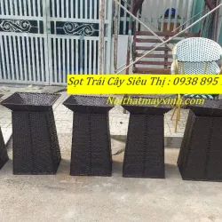 Xưởng sản xuất sọt mây trưng bày trái cây siêu thị màu vàng mây chính hãng 762128