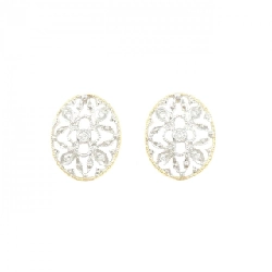 K18WG/K18YG Bông tai kim cương 0.08CT - Hàng hiệu Chính hãng