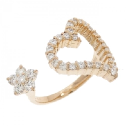 Nhẫn kim cương hình trái tim và hoa K18PG 0.60CT - Hàng hiệu Chính hãng