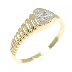 Nhẫn kim cương K18YG/PT 0.03CT - Hàng hiệu Chính hãng