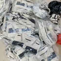 Áo len nữ Ralph Lauren sọc đen trắng cổ bẻ cộc tay 1024453