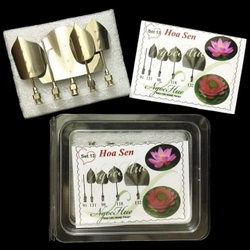 Bộ 5 dụng cụ làm thạch rau câu 3D – Set 13 – Bộ làm hoa sen – Mã số 1310 342901