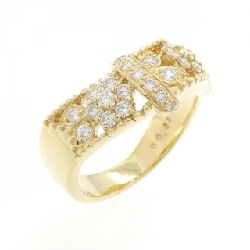 Nhẫn kim cương hoa K18YG 0.53CT