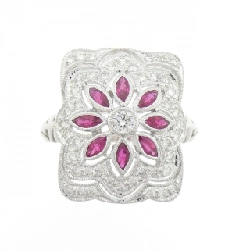 Nhẫn Ruby Hoa PT900 0.67CT 669894