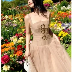 Váy cúp ngực hở vai dáng dài 755813