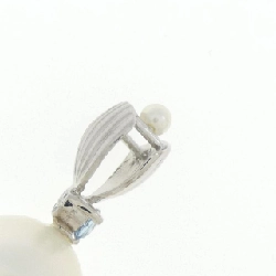 K18WG Vỏ Ngọc Trai Đá Màu Dây Chuyền - Hàng hiệu Chính hãng 867069