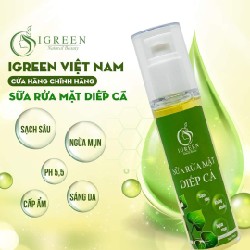 Sỉ 3 sữa rửa mặt diếp cá IGREEN 8269