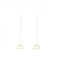 K18YG Bông tai kim cương 0.06CT - Hàng hiệu Chính hãng