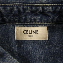 Áo sơ mi cropped denim wash đại dương liên minh CELINE 631271