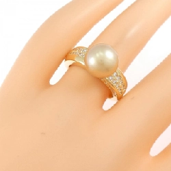 Nhẫn ngọc trai trắng K18YG 10.1mm - Hàng hiệu Chính hãng 855424