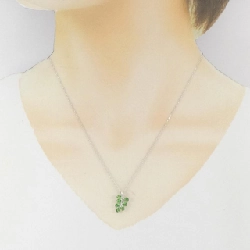 K18WG Lá Ngọc Lục Bảo Xanh Garnet Dây Chuyền 0.80CT - Hàng hiệu Chính Hãng 863254