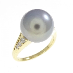 Nhẫn ngọc trai đen K18YG 11.1mm - Hàng hiệu Chính hãng