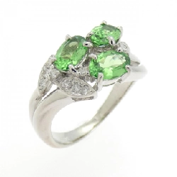 Nhẫn Garnet Xanh K18WG 1.32CT - Hàng hiệu Chính hãng