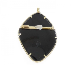 K18YG Mặt đá ngọc bích Brooch - Hàng hiệu Chính hãng 869604