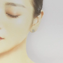 PT900/K18YG Bông tai kim cương chéo - Hàng hiệu Authentic 875082