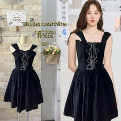 Đầm đen corset mặc được trước/sau CHMP1064