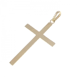 K18YG Mặt dây chuyền hình chữ thập - Hàng hiệu Chính hãng