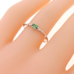 Nhẫn garnet xanh K18WG 670523