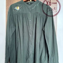 Sơ mi Uniqlo Nhật secondhand thêu tay 274249