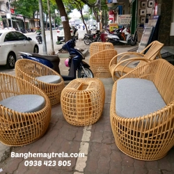 Bàn ghế sofa trứng mây tự nhiên 459646