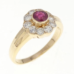 Nhẫn Ruby K18YG 0.22CT