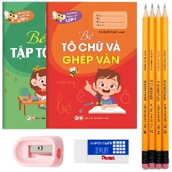 Combo Bộ 02 Quyển Bé Tự Tin Vào Lớp 1 - Tập Ghép Vần (Kèm Bộ Dụng Cụ Học Sinh) (2020) - Vân Hương